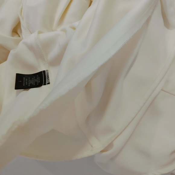 TRIXXI PLUNGE SIDE KNOT SLEEVELESS MINI DRESS, IVORY 1 - Picture 13 of 16